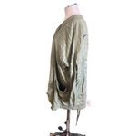 Jessica Simpson Finn Embroidered Draped Trench Jacket in Olive Green Size 1X Photo 6