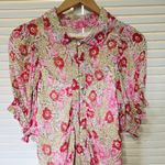 Anthropologie  Puff-Sleeve Ruched Mesh Midi Shirt Dress Photo 5