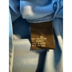 Blue Satin Pleated Short Sleeve Tunic Top XL shirt y2k boho whimsi dainty fairy Photo 5