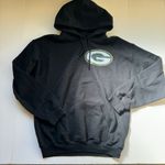 Gildan Green Bay Packers Black Hoodie Sweatshirt Size Medium NWOT Photo 1