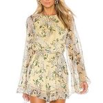 KEEPSAKE the Label Yellow Cream Bell Sleeve Romper Photo 0