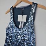 Magaschoni NEW Sequin Tank Top, Silk/wool blend, Blue, M Photo 6