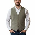 NEW RIVER tapestry fabric Vest size M Green Size M Photo 0