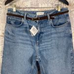 ZARA  90's Straight High Rise Jeans Light Wash Blue Women's Size 12 / EUR 44 NWT Photo 1