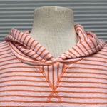 Gap LOVE by NWT Pink Orange Striped Textured Hooded Terry Long Sleeve Top Photo 1
