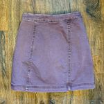 Free People  Black Zip Up Denim Pencil  Mini Skirt Photo 4