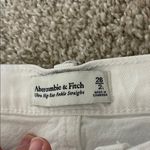 Abercrombie & Fitch  White Ultra High Rise Ankle Straight Jeans Photo 2