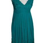 Antonio Melani Floral Chiffon Lace Dress Teal Size 4 Photo 0