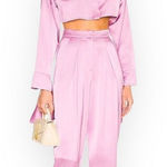 SELMACILEK Pleated High Rise Pant in Lilac Purple Size XS Photo 0