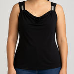 Kenneth Cole Reaction Black Draped Sleeveless Top Photo 0