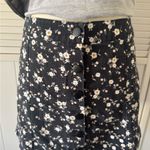 Sky And Sparrow  Floral Black Denim Jean Skirt Photo 1