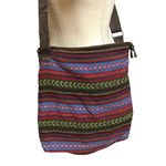 Crossbody Canvas Tote Bag Blue Photo 2