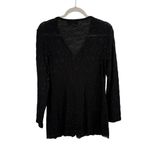 St. John Evening Black Sheer Cardigan Jacket Witchy Whimsigoth FLAW Womens 6 Photo 5