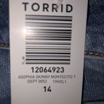 Torrid NEW  sophia skinny‎ midtown medium wash faded jean 14T Photo 11