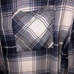 Peyton Jensen Womens Size S Shirt Brushed Flannel Long Sleeve Plaid Blue Tunic Photo 3