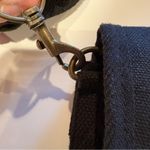 Napa Valley Black canvas Crossbody Bag with bronze Gold Accent could be unisex Photo 3