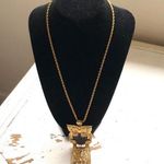 Vintage Rare Salvador Teran Marbel Mexico Signed Aztec Warrior Pendant Necklace Gold Photo 0