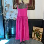 Old Navy  Fit & Flare Cotton Combination Midi Dress Pink Petunia- Sz 3X 💚🎀 Photo 3