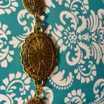 Metal medallion link gold belt. Western, concho, bohemian. Photo 4