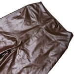 Aerie Offline By  Real Luxe Faux Leather Hi Rise Leggings Size Small Brown Vegan Photo 4