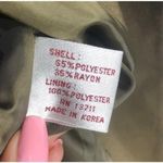 Karen Scott Vintage One Buttoned Olive Green Blazer Photo 4