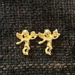 Six guardian angel cherub pins use on a lapel hat tie etc. Gold Photo 6