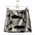Free People NWT  Skinny Camo Reversible Sequin Lined Mini Skirt Photo 1