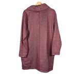 Lands' End Cowlneck Fleece Tunic Sweater Women's 1X Herringbone Cozy Sweatshirt Photo 5