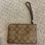 Coach  Brown Monogramed Zippered Wristlet Photo 1