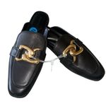 Aerosoles NEW  Nella Mule Slip On Comfort Black GOLD Leather SZ-10 Photo 5