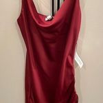 Topshop NWT  red satin feel ruched side slip dress us 2 Photo 0