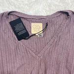 Chaser New Thermal Vented V-Neck Muted Lilac Cut Out Long Sleeve Top Medium Photo 5
