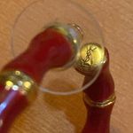 Saint Laurent  Bamboo Hoop Earrings In Red 687319 Photo 3