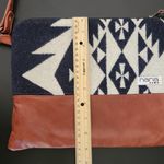 Nana Navy and Brown Women's Bag Nana Aztec Print Leather Bag Black Photo 5