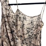 Designer Boutique One Shoulder Drape Crepe Floral Mini Dress Small Tan Size 4 Photo 2