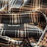 The Kooples  Plaid Silk Button Down Blouse Photo 6