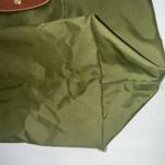 Longchamp Le Pliage Green Leather Canvas Gorpcore Designer Tote Shopping Bag Photo 8