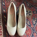 J.Crew NEVER WORN  Wedge Espadrilles Metallic Oatmeal Canvas 9.5 9 1/2 🥰 Photo 1