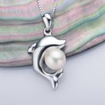 VIKI LYNN Dolphin Necklace Pearl Pendant 5 Photo 2