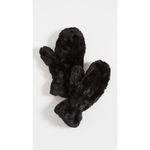 Apparis Coco Faux Fur Mittens in Noir One Size New Womens Gloves Black Photo 1