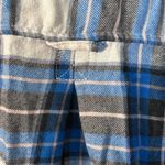 American Eagle  plaid womens large boyfriend fit blue plaid Photo 3