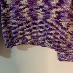 Route 66  Purple and Cream Cowl Neck Sweater Photo 2