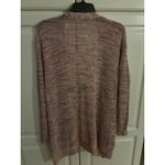 Hooked Up Multicolored Open Knit Cardigan Sweater Women's Medium Pink Photo 4
