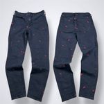 Gap  High Rise Universal Leggings Womens 8/29 Black Embroidered Floral Slim Fit Photo 1