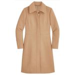NEW Single Breasted Coat Long Sleeve Overcoat Career Pea Coat M Tan Size M Photo 1