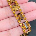 Vintage 50’s Mid Century Modern Topaz Amber Citrine Gold Photo 7