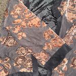 Women's Floral Velvet Jacket Multicolor 3/4 Sleeve Size XL Orange Photo 3