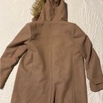 Cole Haan  Women's Tan Coat with Faux Fur Hood Photo 2
