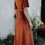 Baltic Born Meghan Rust Terracotta Velvet Wrap Maxi Dress Photo 1