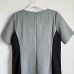 J.Crew  Women’s Sheath Color block Dress Sz 14 Gray Black Knee Length Stretch NWT Photo 3